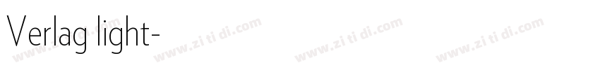 Verlag light字体转换